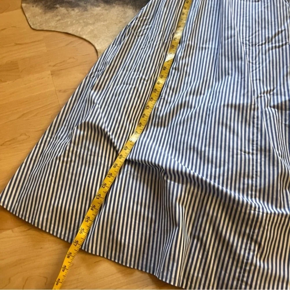 STAUD Blue White Striped Plumeria Long Dress Cottage Cotton‎ Size 00 - Picture 10 of 13
